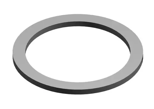 Graue Dichtscheibe von Bosch, ringförmig, ohne erkennbare Maße oder spezifische Details. Ideal für Anwendungen, wo eine Dichtung benötigt wird.